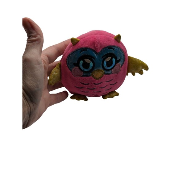 Mushmeez Squeezamals, Squishy, Moldable Plush, Stuffed Animal 6" Olivia Owl Pink - Picture 11 of 12